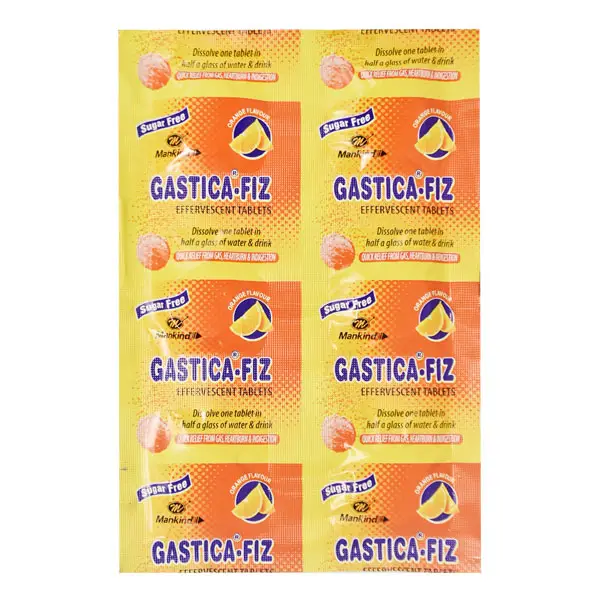 Gastica-Fiz Effervescent Tablet Orange Sugar Free